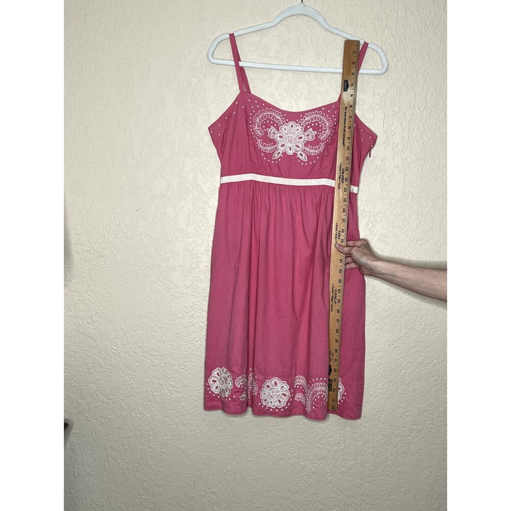 Moulinette Soeurs dess size 8 pink/white eyelet trim lined couquette, feminine - Picture 4 of 15